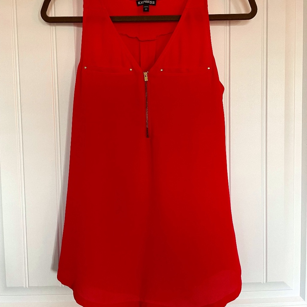 Express Red Sleeveless Top Size Small